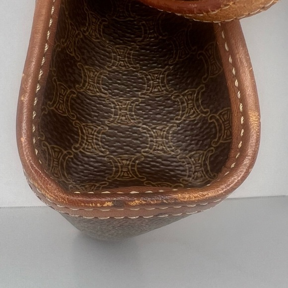 Celine Brown Macadam Leather Clutch/ Wristlet - Picture 3 of 9